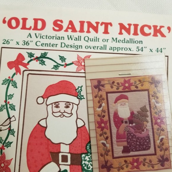 1983 Old Saint Nick Victorian Wall quilt pattern Pat037 - Picture 3 of 6